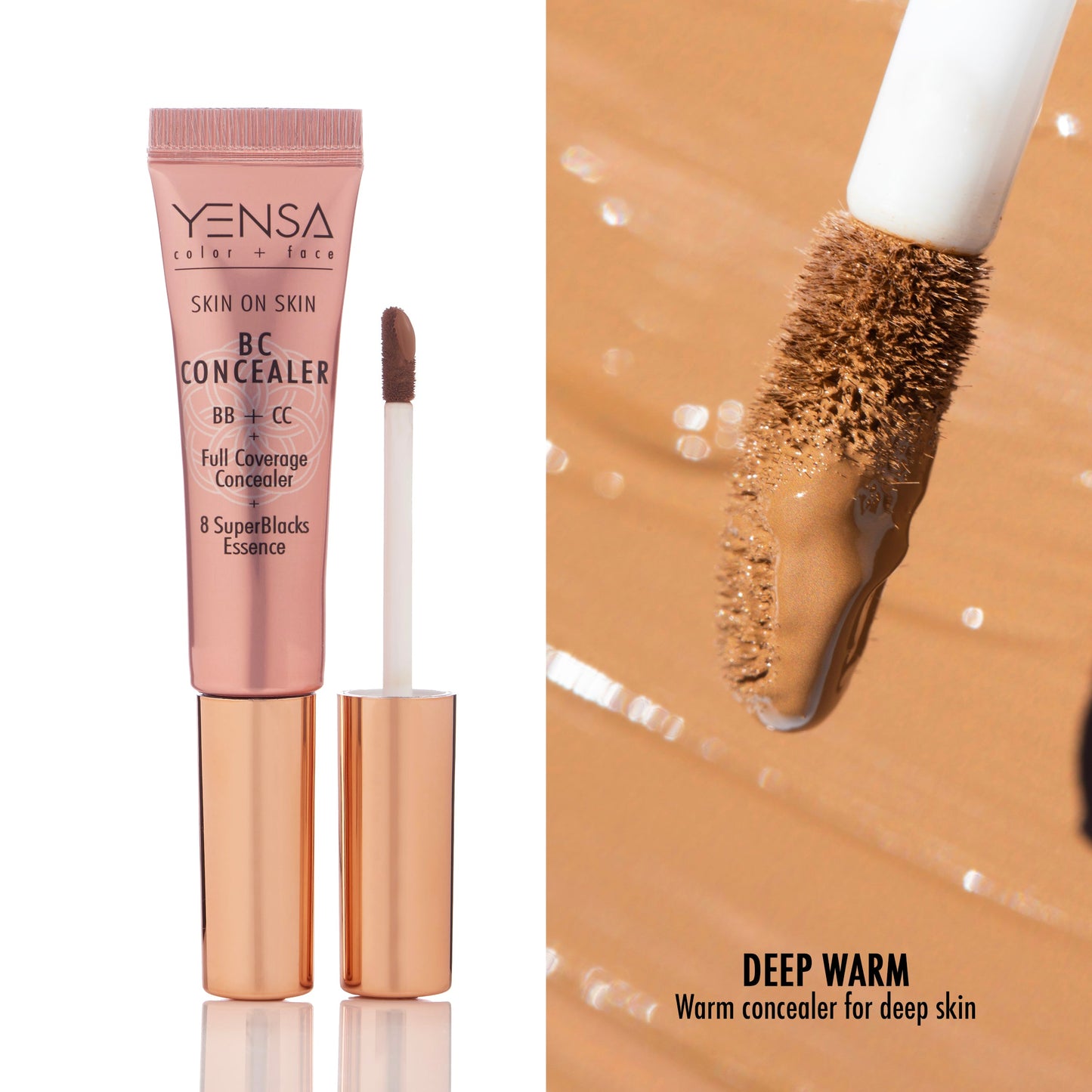 YENSA Skin On Skin BB & CC Full Coverage Hyaluronic Serum Concealer 0.34oz
