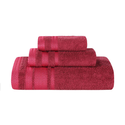 Superior "Hays" 100% Cotton Textured 3-Piece Towel Set