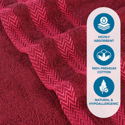 Superior "Hays" 100% Cotton Textured 3-Piece Towel Set