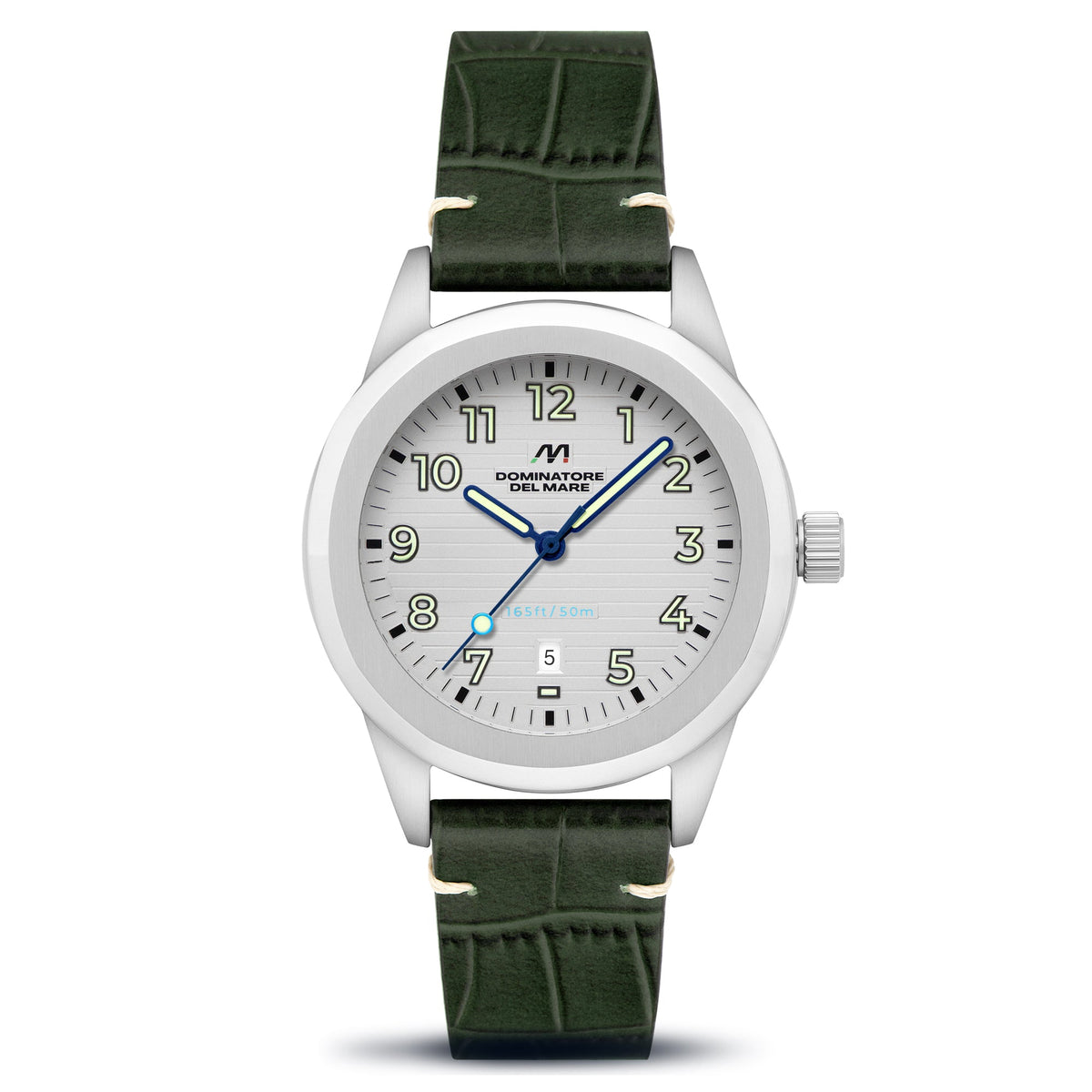 Dominatore Del Mare Men's 42mm Aqua Sicura Quartz Leather Strap Watch