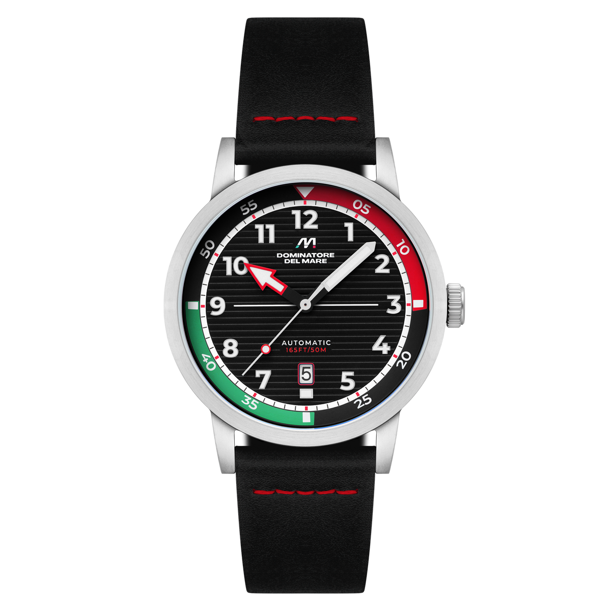 Dominatore Del Mare Men's 44mm Camogli Automatic Leather Strap Watch