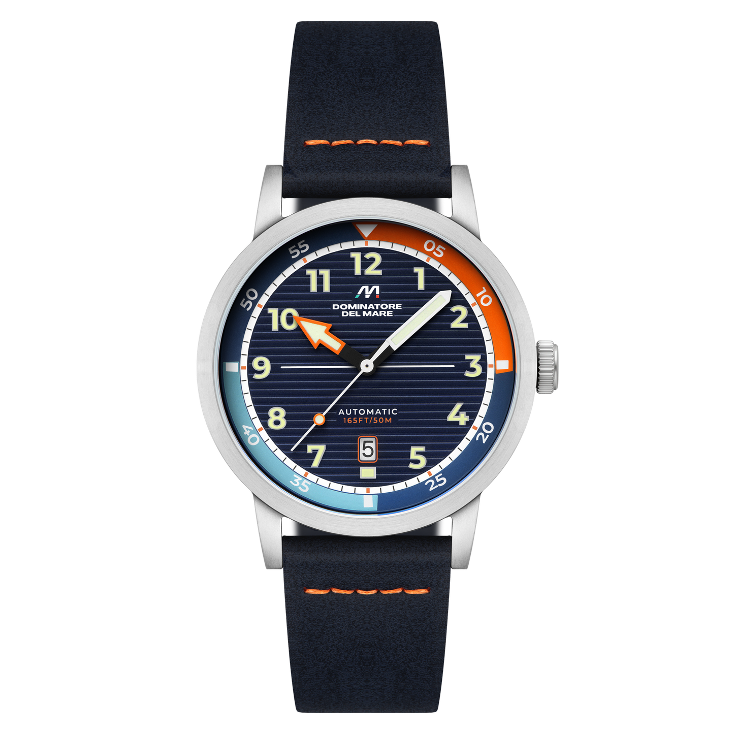 Dominatore Del Mare Men's 44mm Camogli Automatic Leather Strap Watch