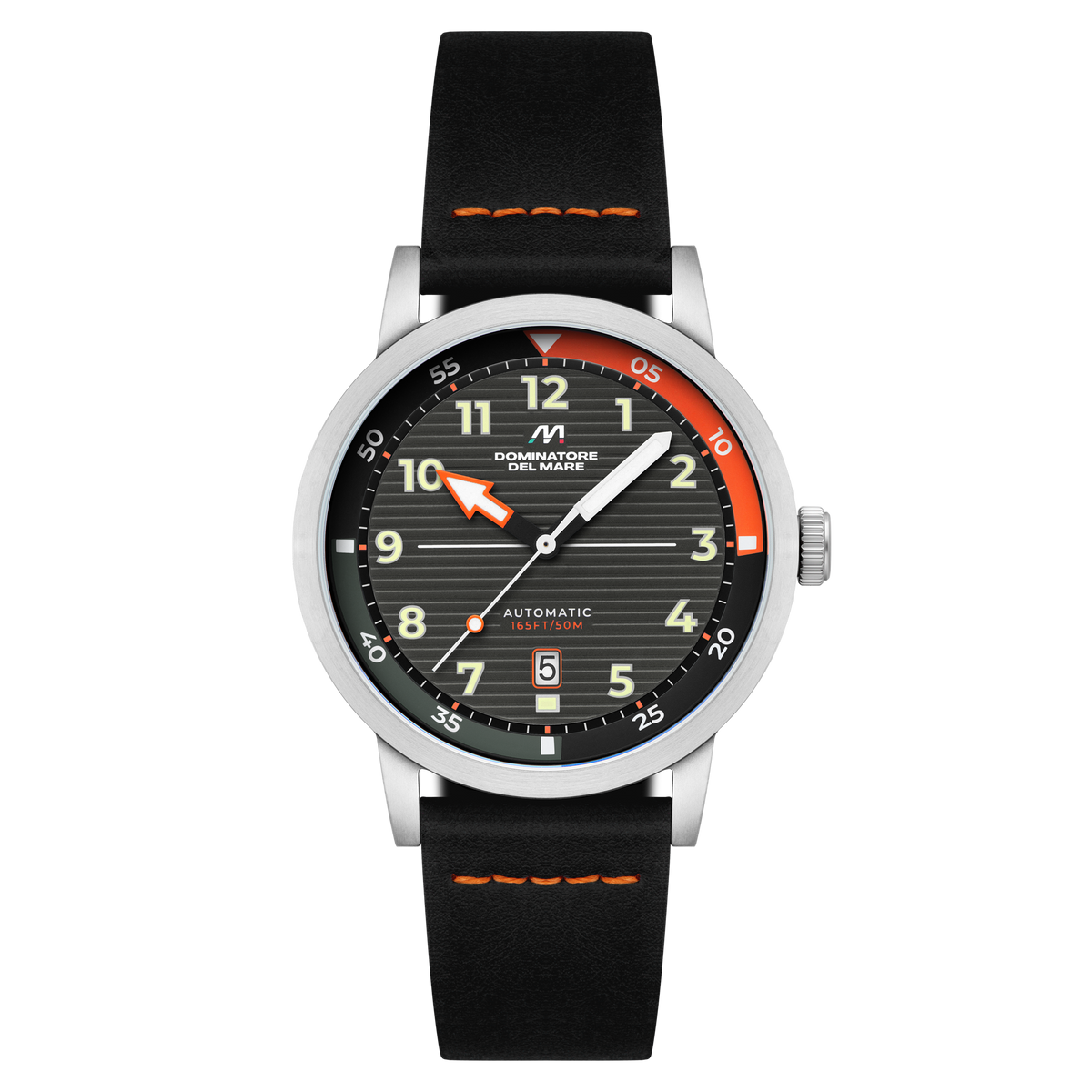 Dominatore Del Mare Men's 44mm Camogli Automatic Leather Strap Watch