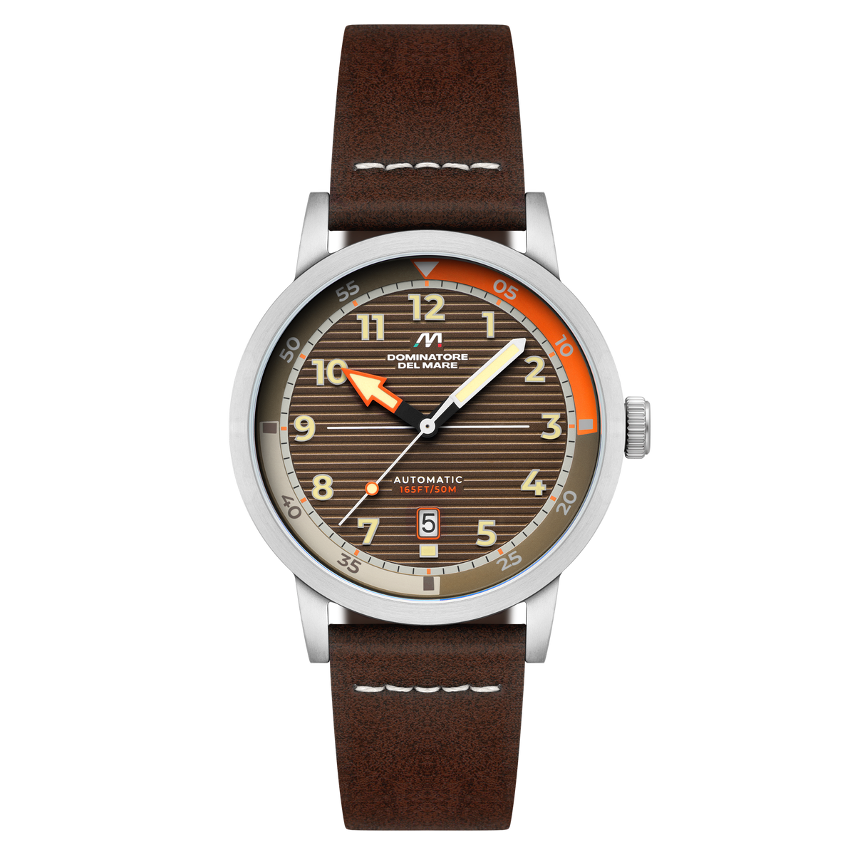 Dominatore Del Mare Men's 44mm Camogli Automatic Leather Strap Watch