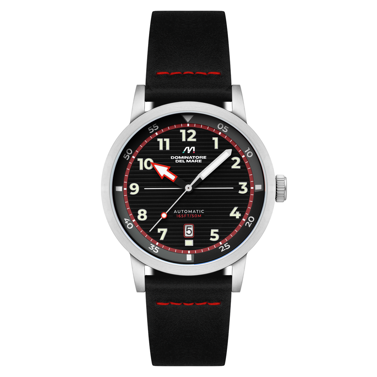 Dominatore Del Mare Men's 44mm Camogli Automatic Leather Strap Watch