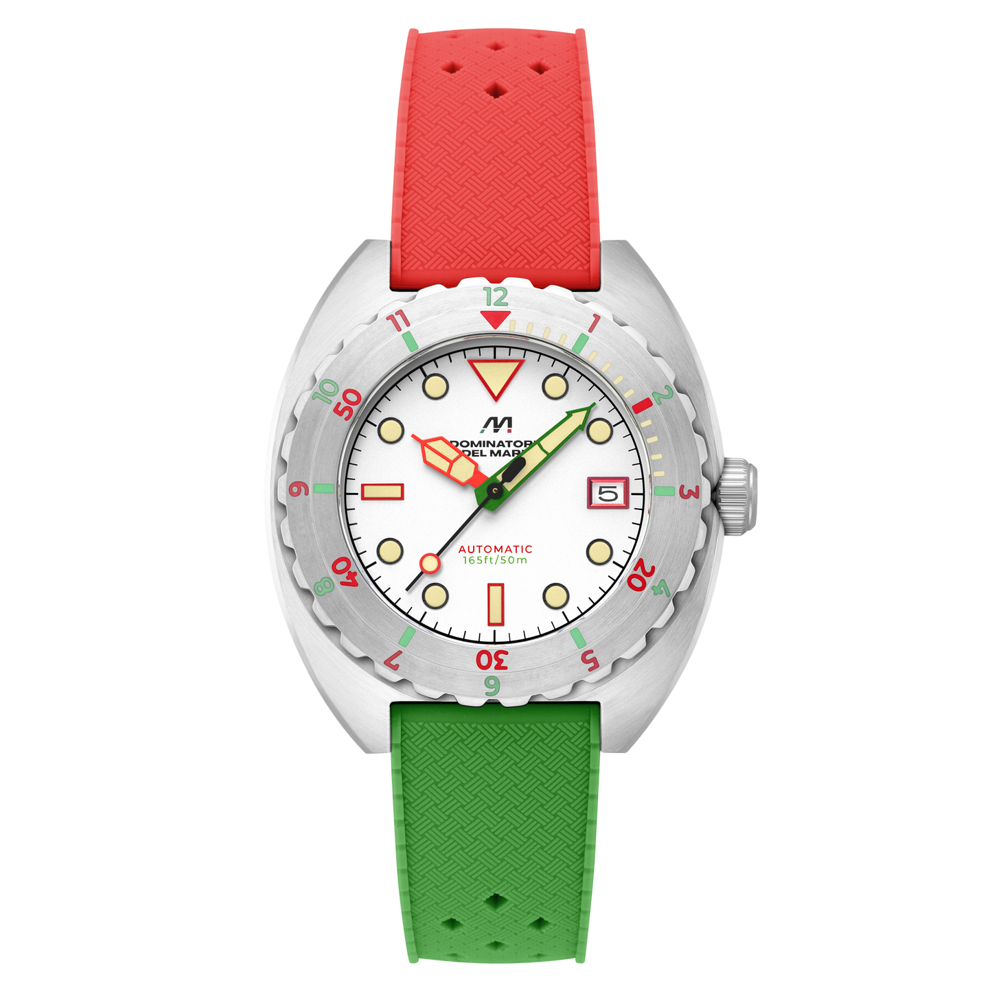 Dominatore Del Mare Men's 44mm Amalfi Automatic Silicone Strap Watch