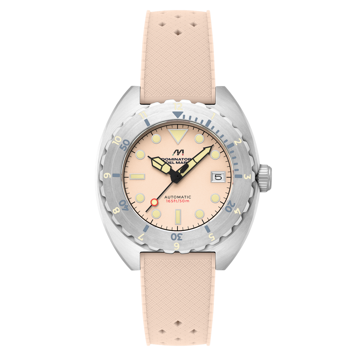 Dominatore Del Mare Men's 44mm Amalfi Automatic Silicone Strap Watch