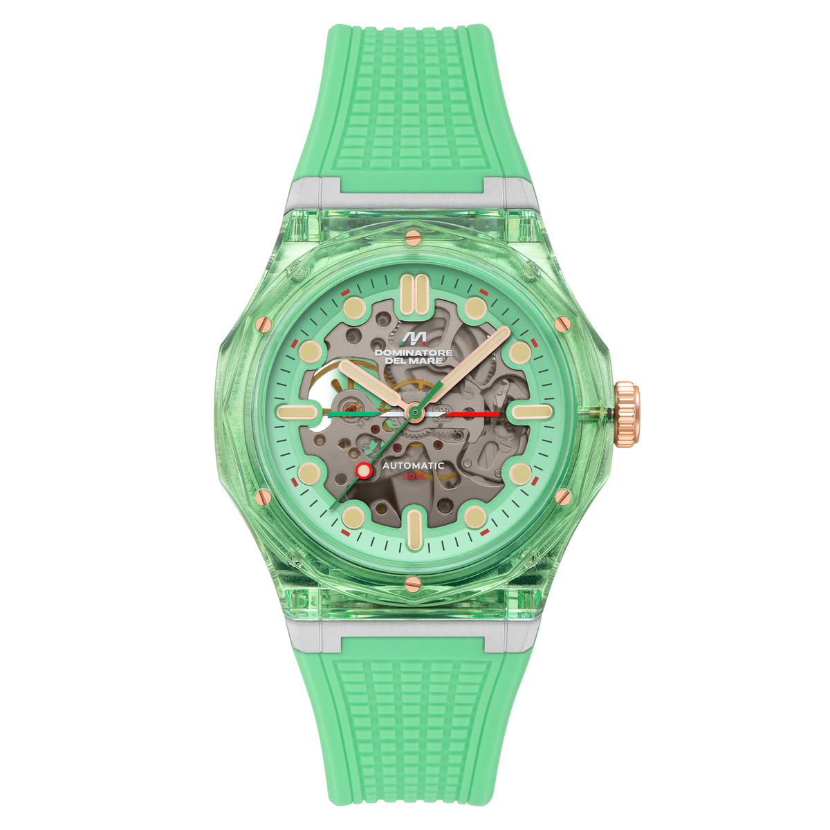 Dominatore Del Mare Men's 45mm Ravello Automatic Silicone Strap Watch