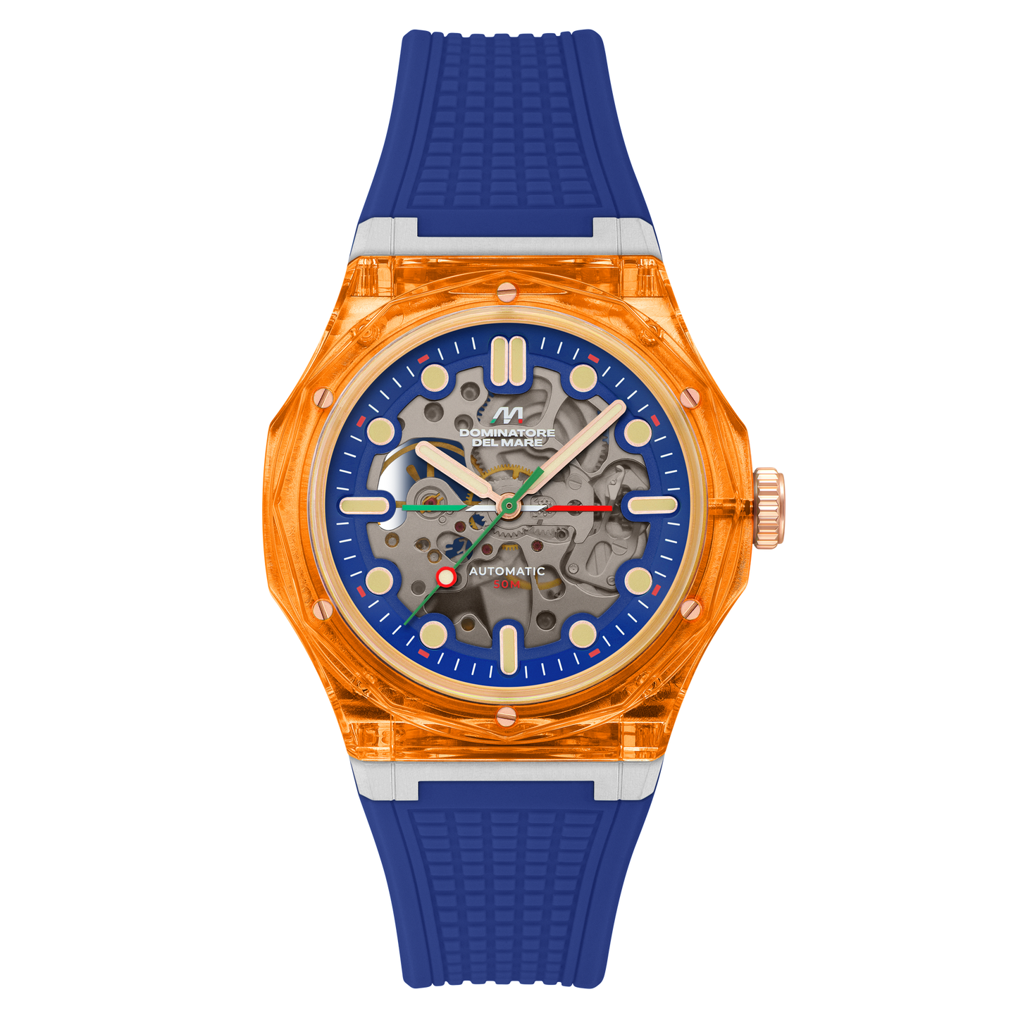 Dominatore Del Mare Men's 45mm Ravello Automatic Silicone Strap Watch