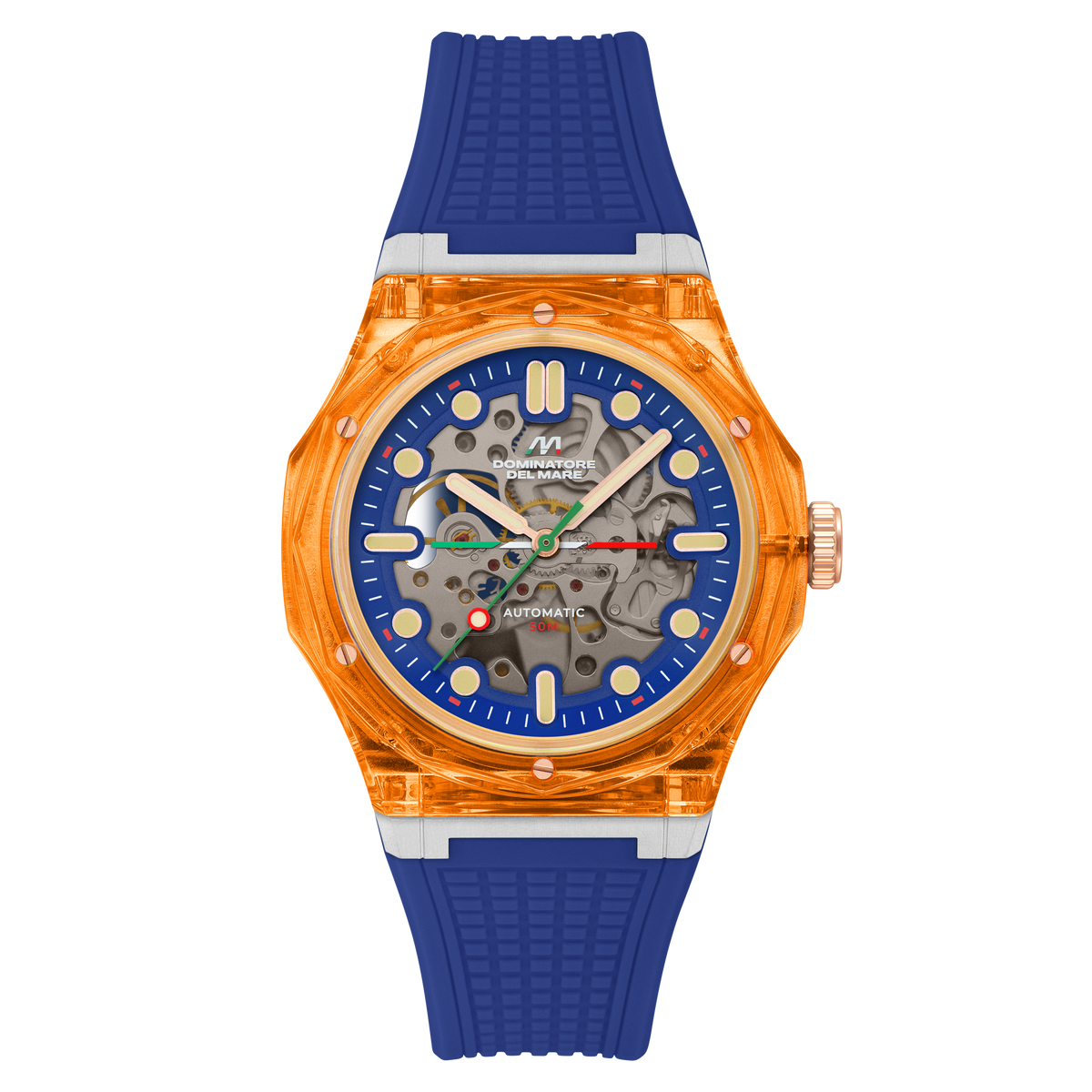 Dominatore Del Mare Men's 45mm Ravello Automatic Silicone Strap Watch