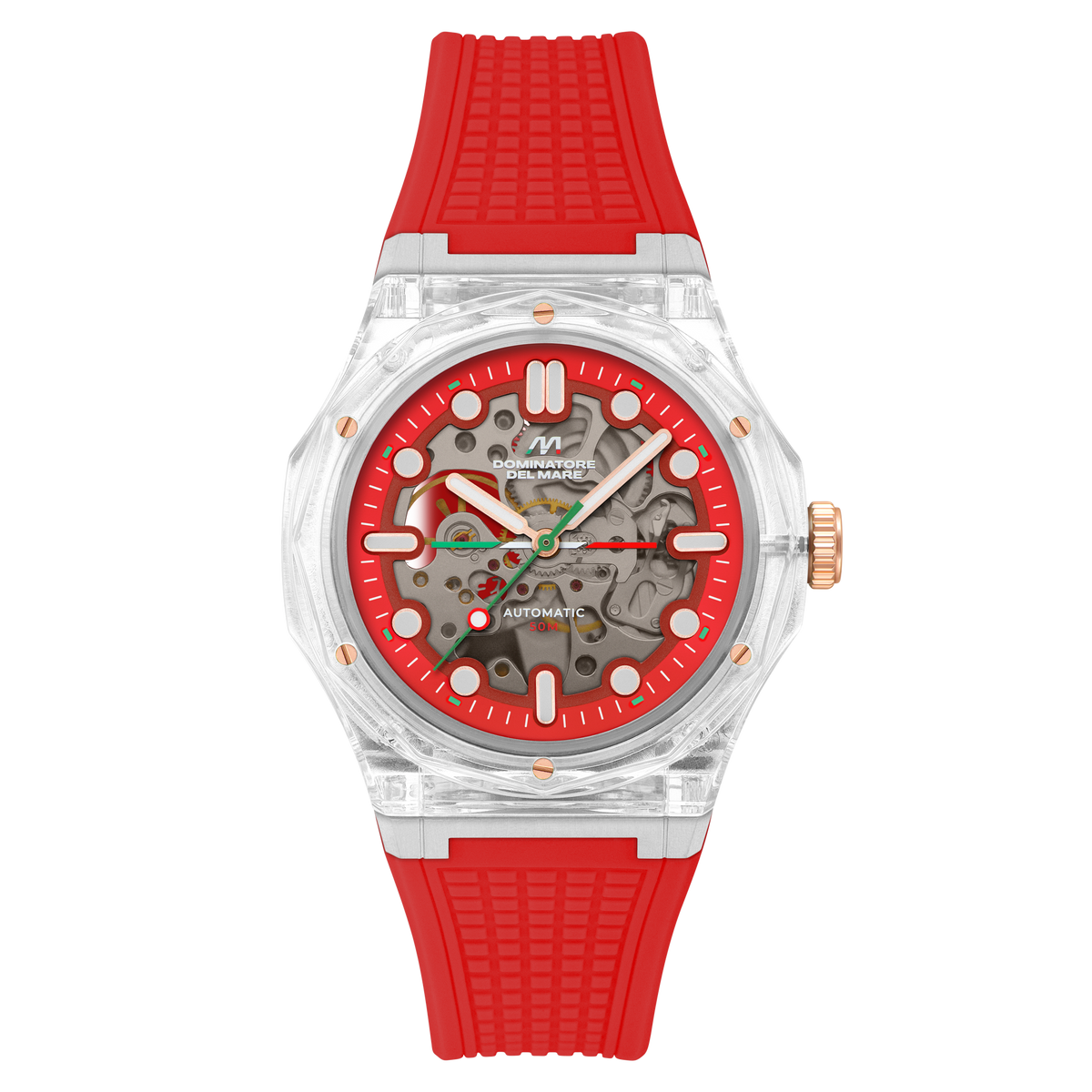Dominatore Del Mare Men's 45mm Ravello Automatic Silicone Strap Watch