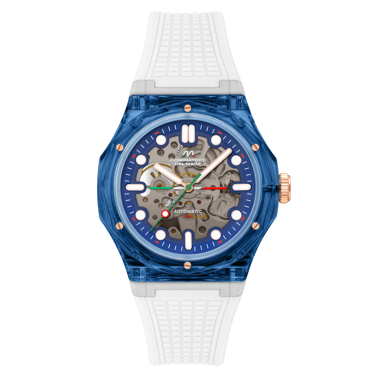 Dominatore Del Mare Men's 45mm Ravello Automatic Silicone Strap Watch