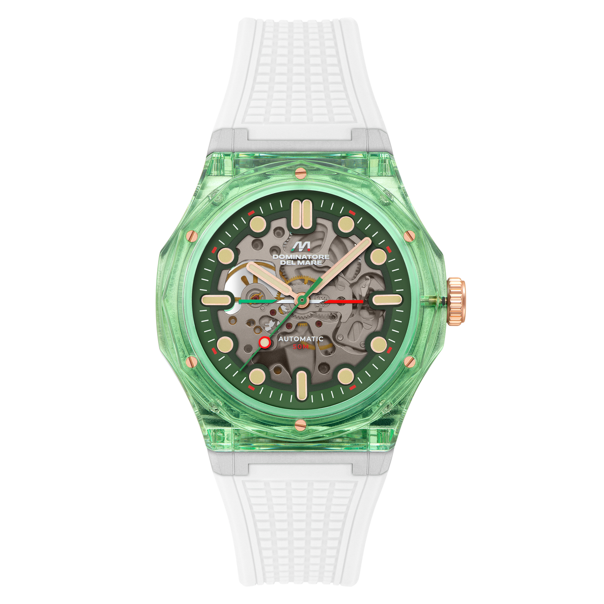 Dominatore Del Mare Men's 45mm Ravello Automatic Silicone Strap Watch