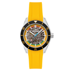 Dominatore Del Mare Men's 42mm Ortona Automatic Skeletonized Dial Silicone Strap Watch