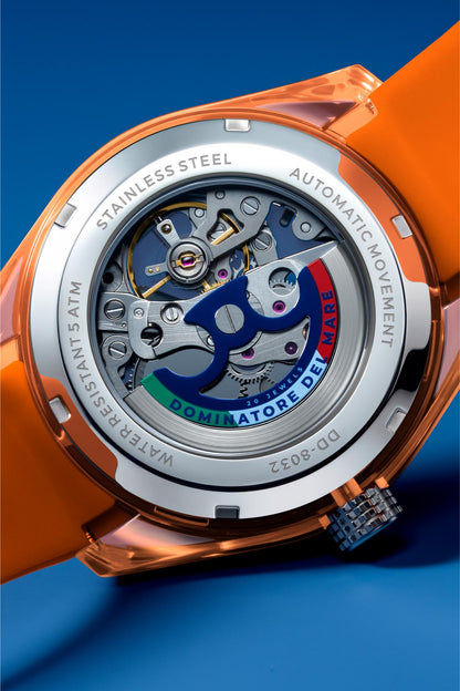 Dominatore Del Mare Men's 42mm Ortona Automatic Skeletonized Dial Silicone Strap Watch
