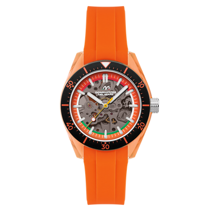 Dominatore Del Mare Men's 42mm Ortona Automatic Skeletonized Dial Silicone Strap Watch