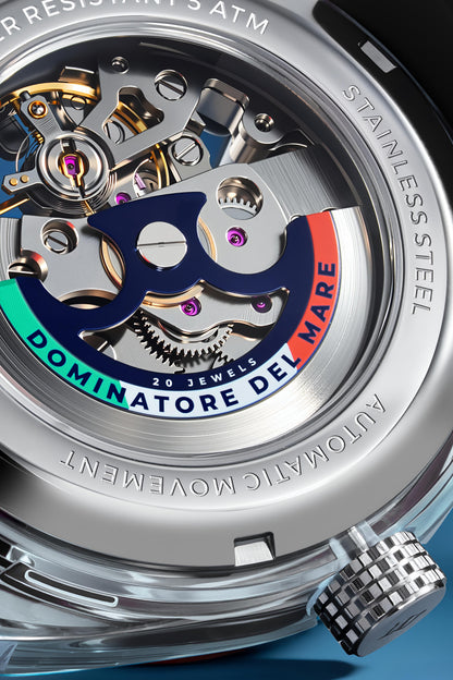 Dominatore Del Mare Men's 42mm Positano Automatic Skeletonized Dial Silicone Strap Watch