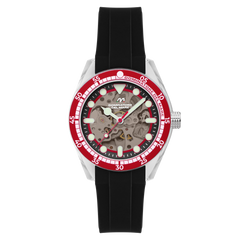 Dominatore Del Mare Men's 42mm Positano Automatic Skeletonized Dial Silicone Strap Watch