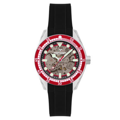 Dominatore Del Mare Men's 42mm Positano Automatic Skeletonized Dial Silicone Strap Watch