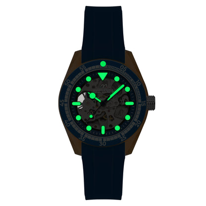Dominatore Del Mare Men's 42mm Positano Automatic Skeletonized Dial Silicone Strap Watch