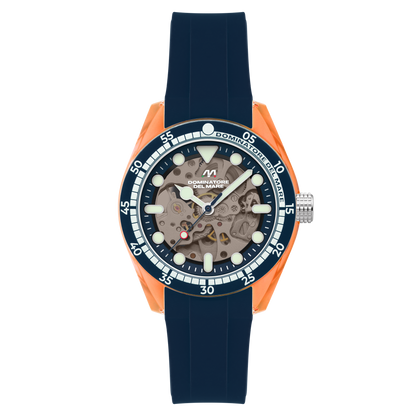 Dominatore Del Mare Men's 42mm Positano Automatic Skeletonized Dial Silicone Strap Watch