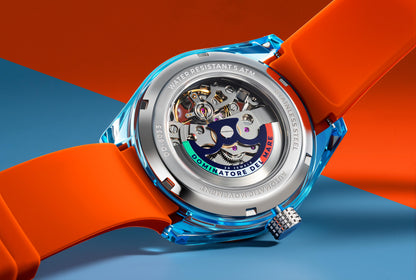 Dominatore Del Mare Men's 42mm Positano Automatic Skeletonized Dial Silicone Strap Watch