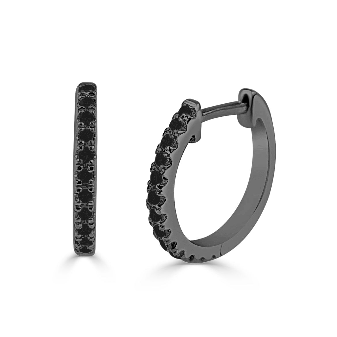 Sabrina Designs 14K Gold 0.08ctw Diamond Huggie Hoop Earrings
