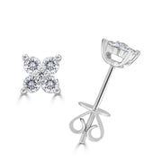 Sabrina Designs 14K Gold 0.30ctw Diamond Flower Cluster Stud Earrings