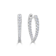 Sabrina Designs 14K Gold 0.49ctw Diamond Inside-Out Oval Hoop Earrings