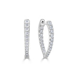 Sabrina Designs 14K Gold 0.49ctw Diamond Inside-Out Oval Hoop Earrings