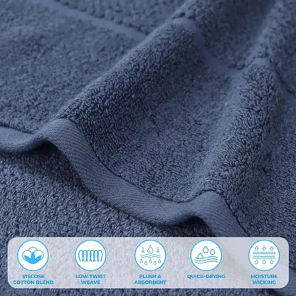 Superior "Mile" Smart Twist Viscose Cotton Blend Set of 6 Hand Towels