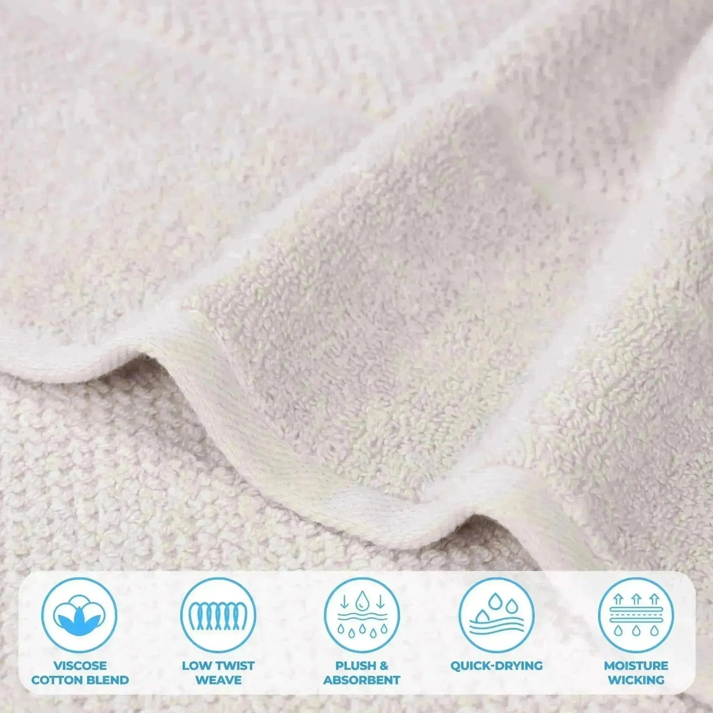 Superior "Mile" Smart Twist Viscose Cotton Blend 3-Piece Towel Set