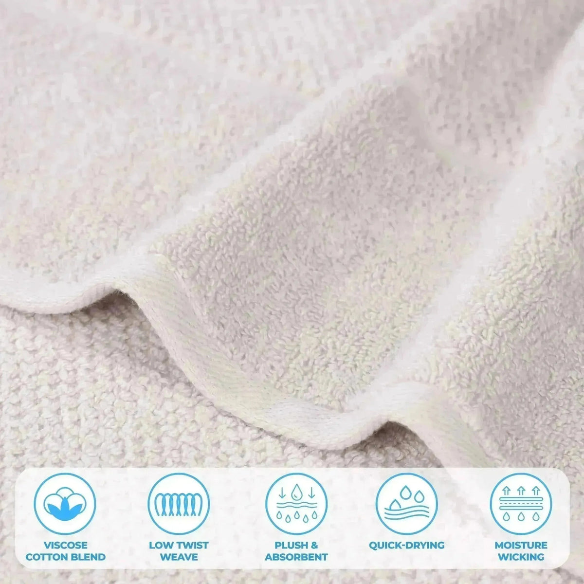 Superior "Mile" Smart Twist Viscose Cotton Blend 3-Piece Towel Set