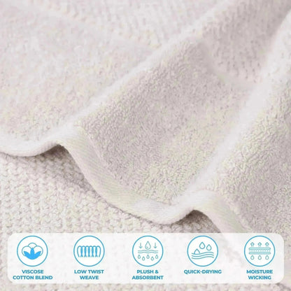 Superior "Mile" Smart Twist Viscose Cotton Blend 3-Piece Towel Set