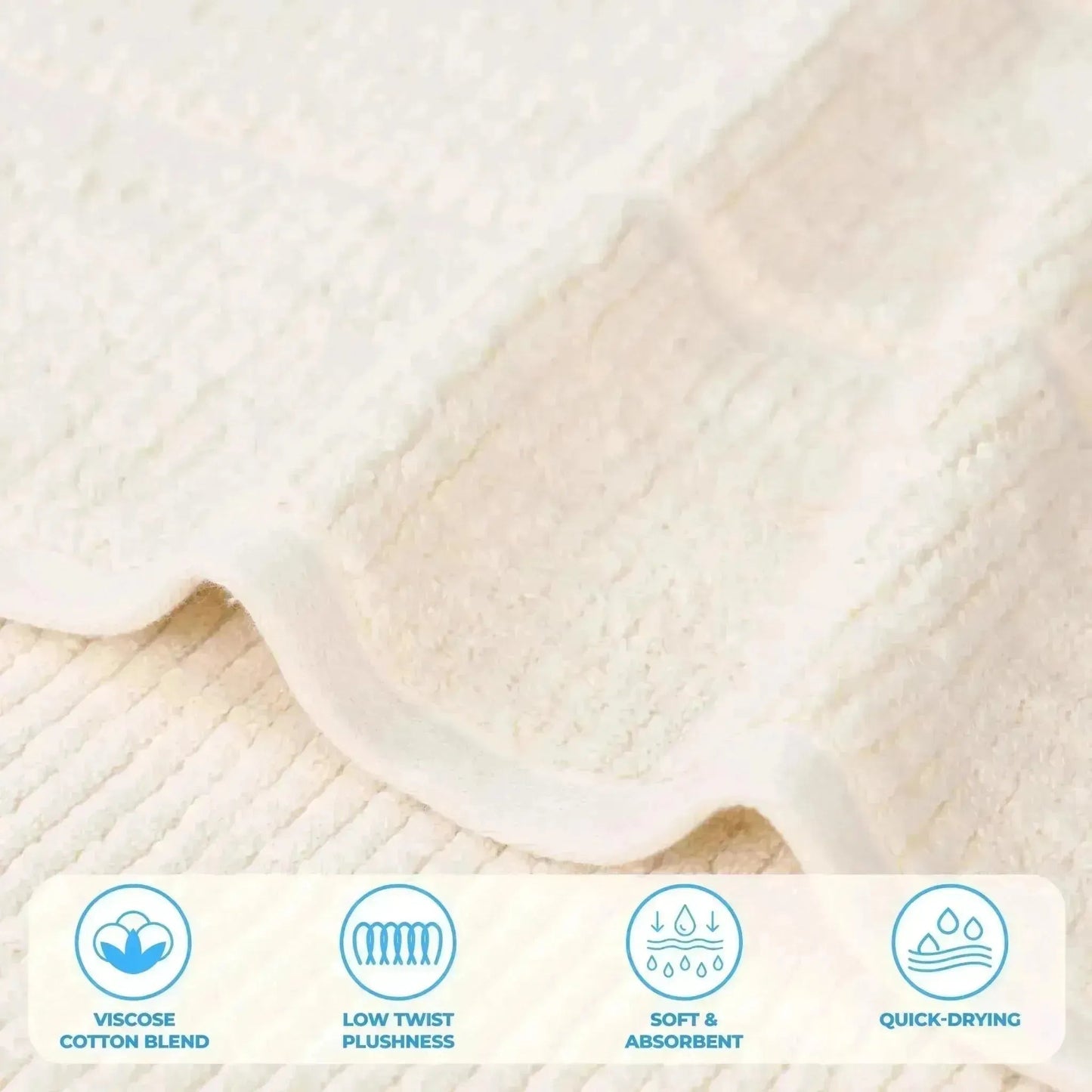 Superior "Milo" Smart Twist Viscose Cotton Blend 6-Piece Towel Set