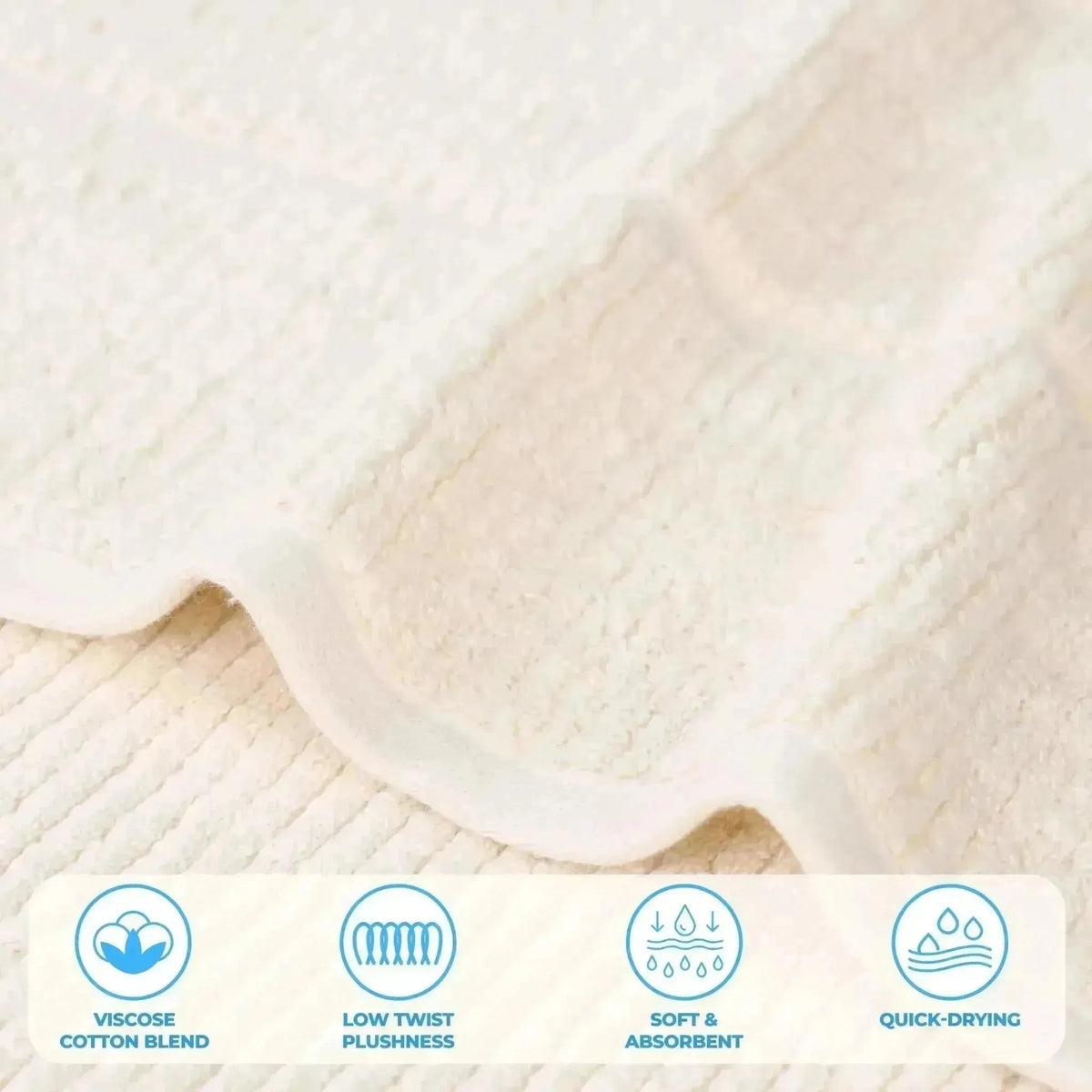 Superior "Milo" Smart Twist Viscose Cotton Blend 6-Piece Towel Set