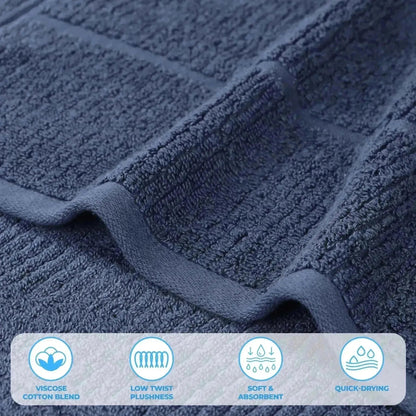 Superior "Milo" Smart Twist Viscose Cotton Blend Set of 6 Hand Towels
