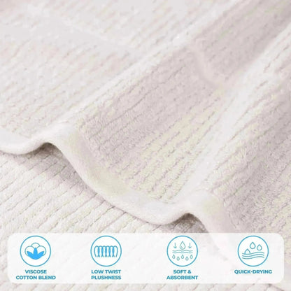 Superior "Milo" Smart Twist Viscose Cotton Blend 3-Piece Towel Set