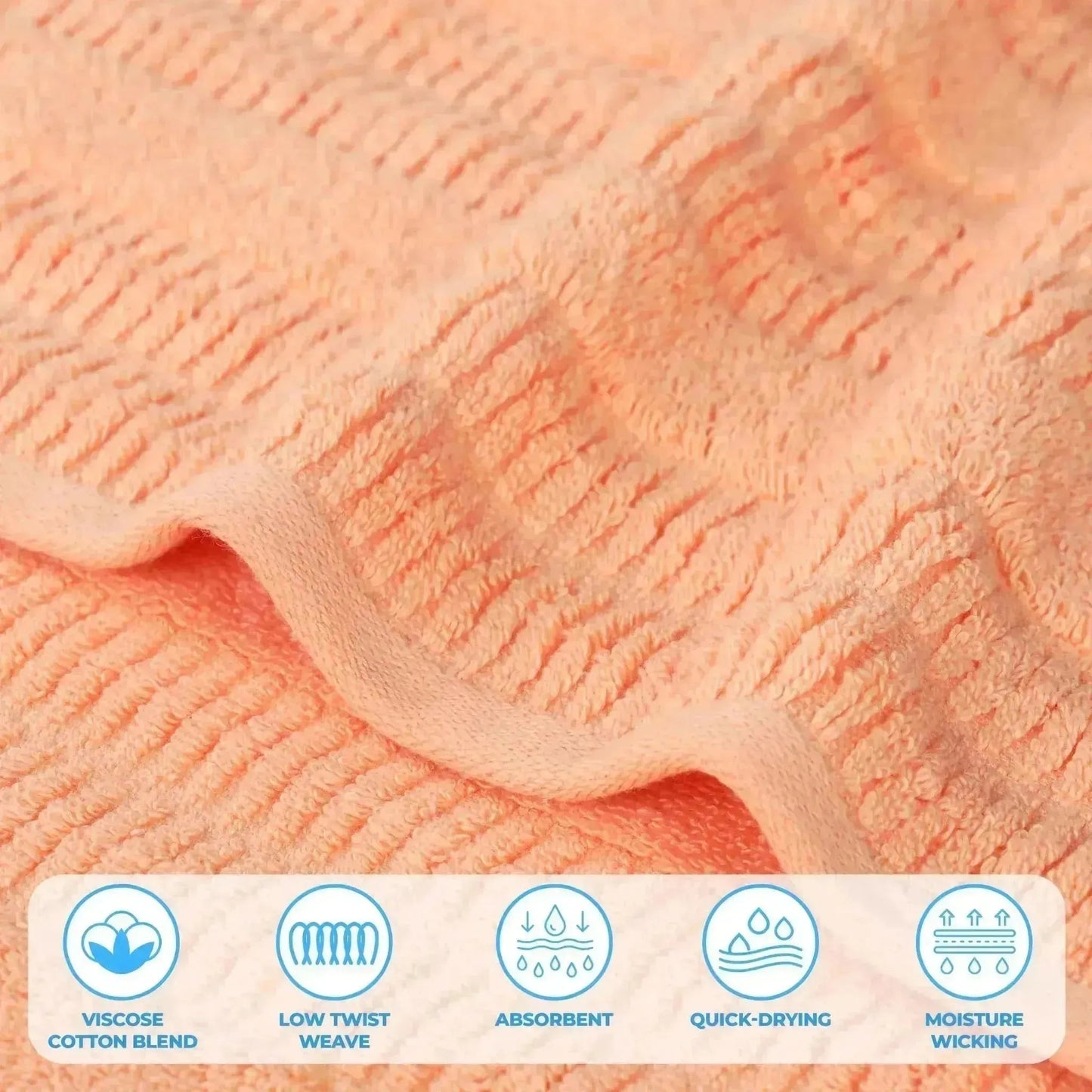 Superior "Mika" Cotton Set of 12 Face Towels