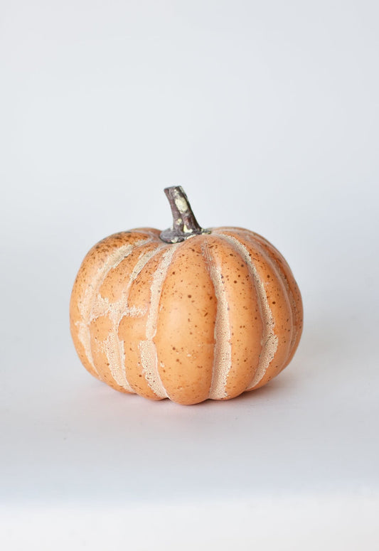 5" x 5.5" Faux Orange Pumpkin