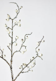 29" Faux Iced White Berry Stem