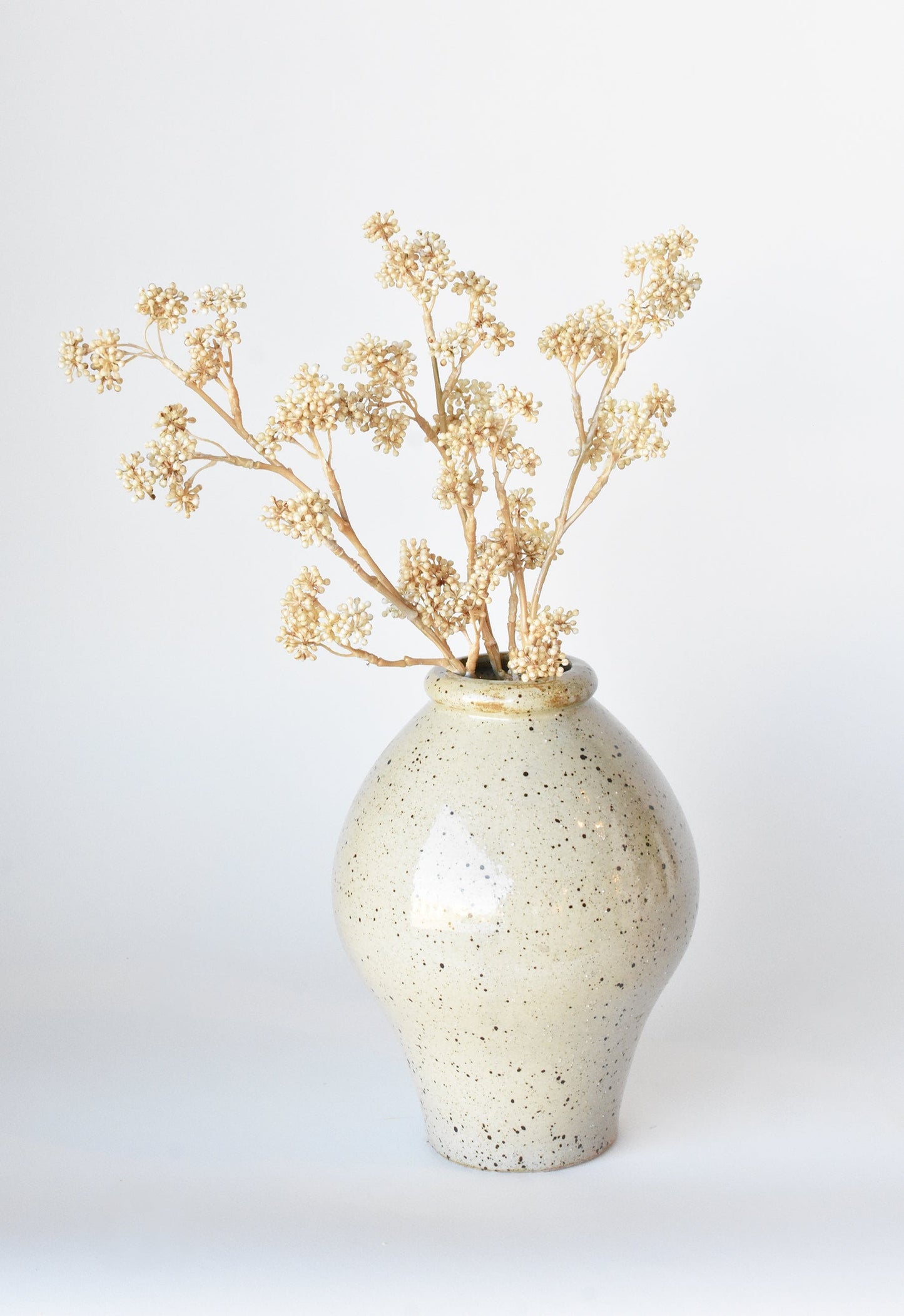 17" Faux Cream Sedum Spray Stem