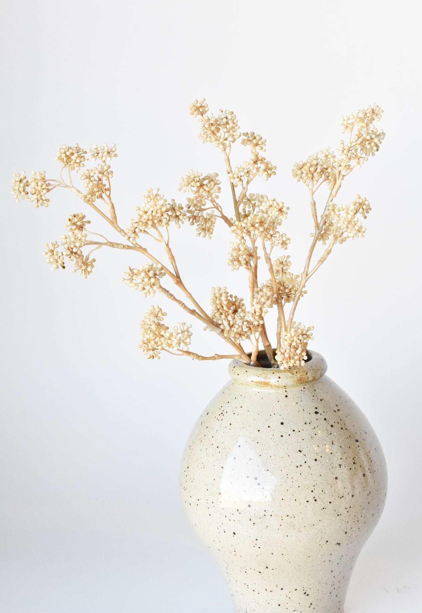 17" Faux Cream Sedum Spray Stem