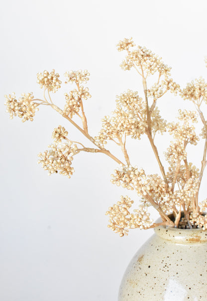 17" Faux Cream Sedum Spray Stem