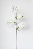 40" Faux Cream Cherry Blossom Branch Stem
