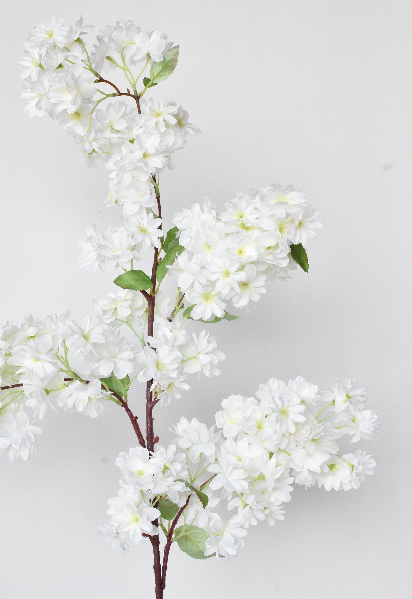 40" Faux Cream Cherry Blossom Branch Stem