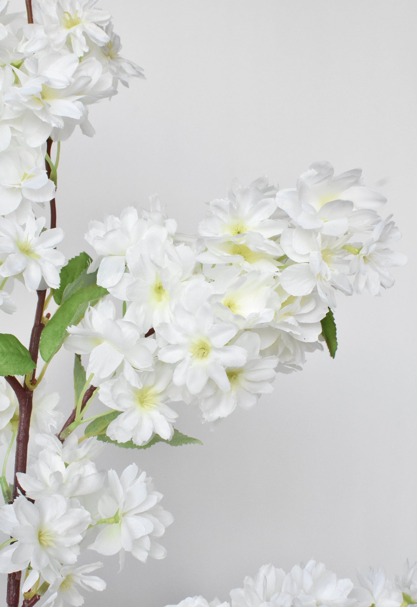 40" Faux Cream Cherry Blossom Branch Stem