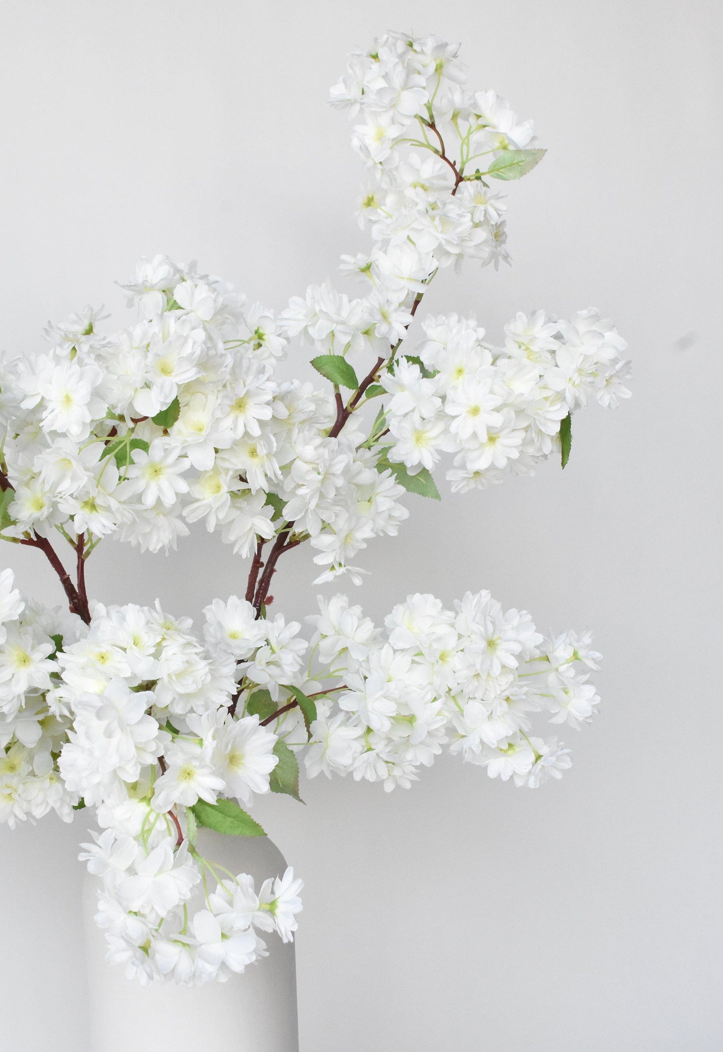 40" Faux Cream Cherry Blossom Branch Stem