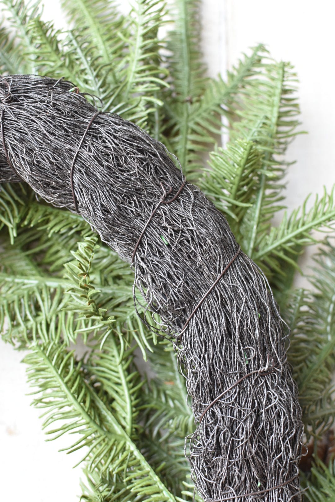 24" Faux Green Spruce Real Touch Wreath w/ Faux Pinecones