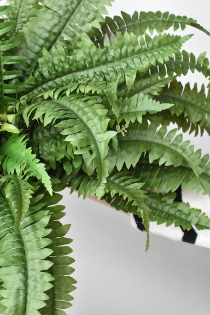28" Large Faux Boston Fern Bush